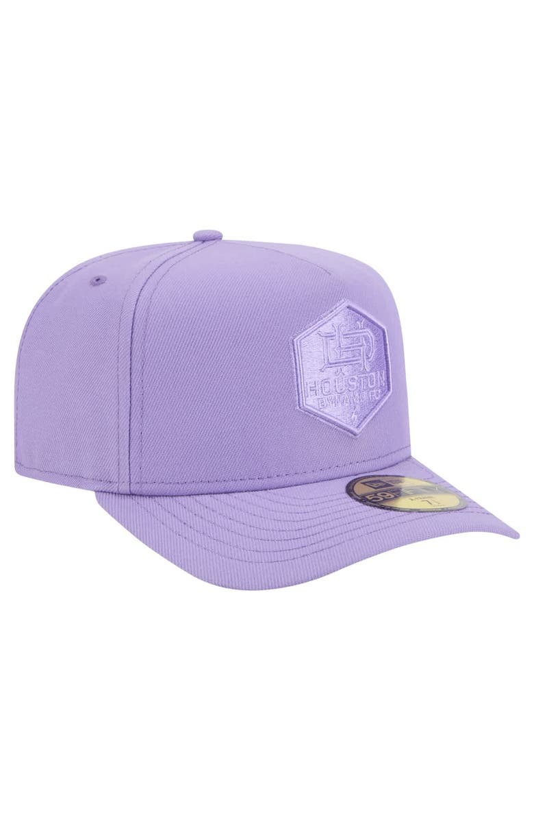 New Era Men's New Era Purple Houston Dynamo FC Color Pack A-Frame 59FIFTY Fitted Hat, Alternate, color, Purple