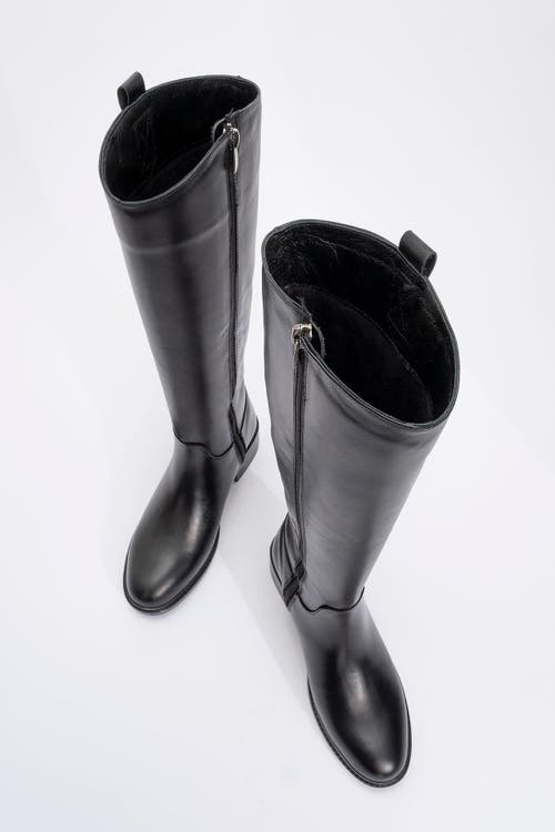 Forever & Always Shoes Acro Leather Boot In Black