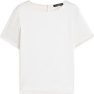 Weekend Max Mara Zona Mixed Media Cotton & Silk T-Shirt