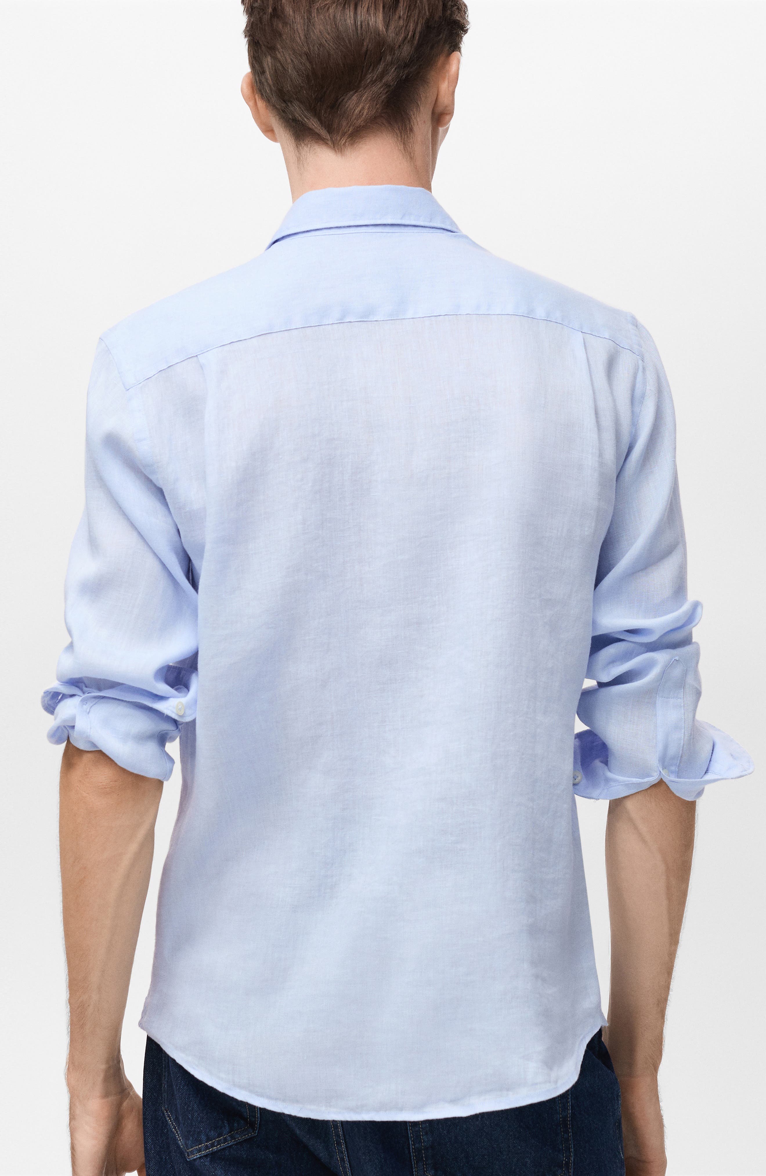 Regular Fit Linen Button-Up Shirt - image 4