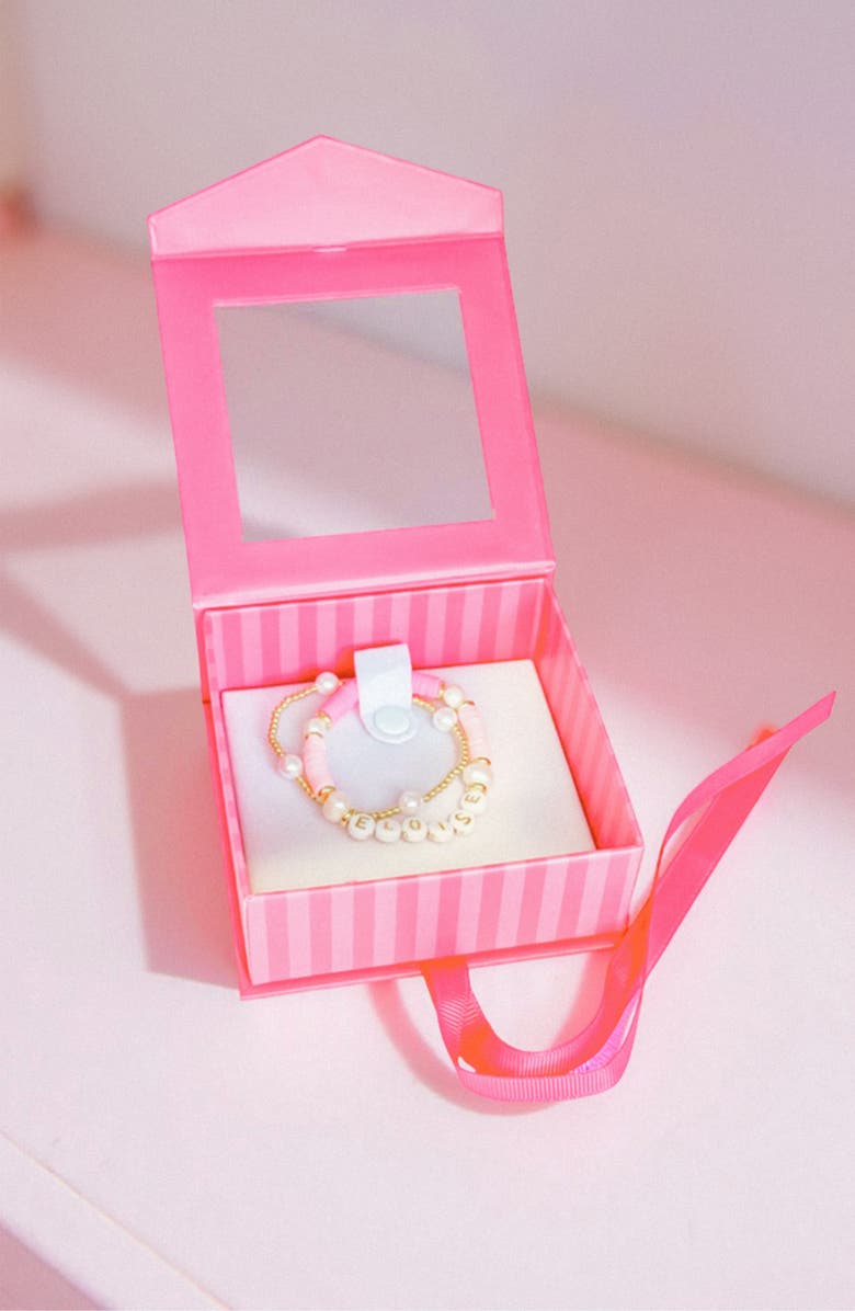 Bits & Bows Eloise Beaded Bracelet Set, Alternate, color, Pink/Gold