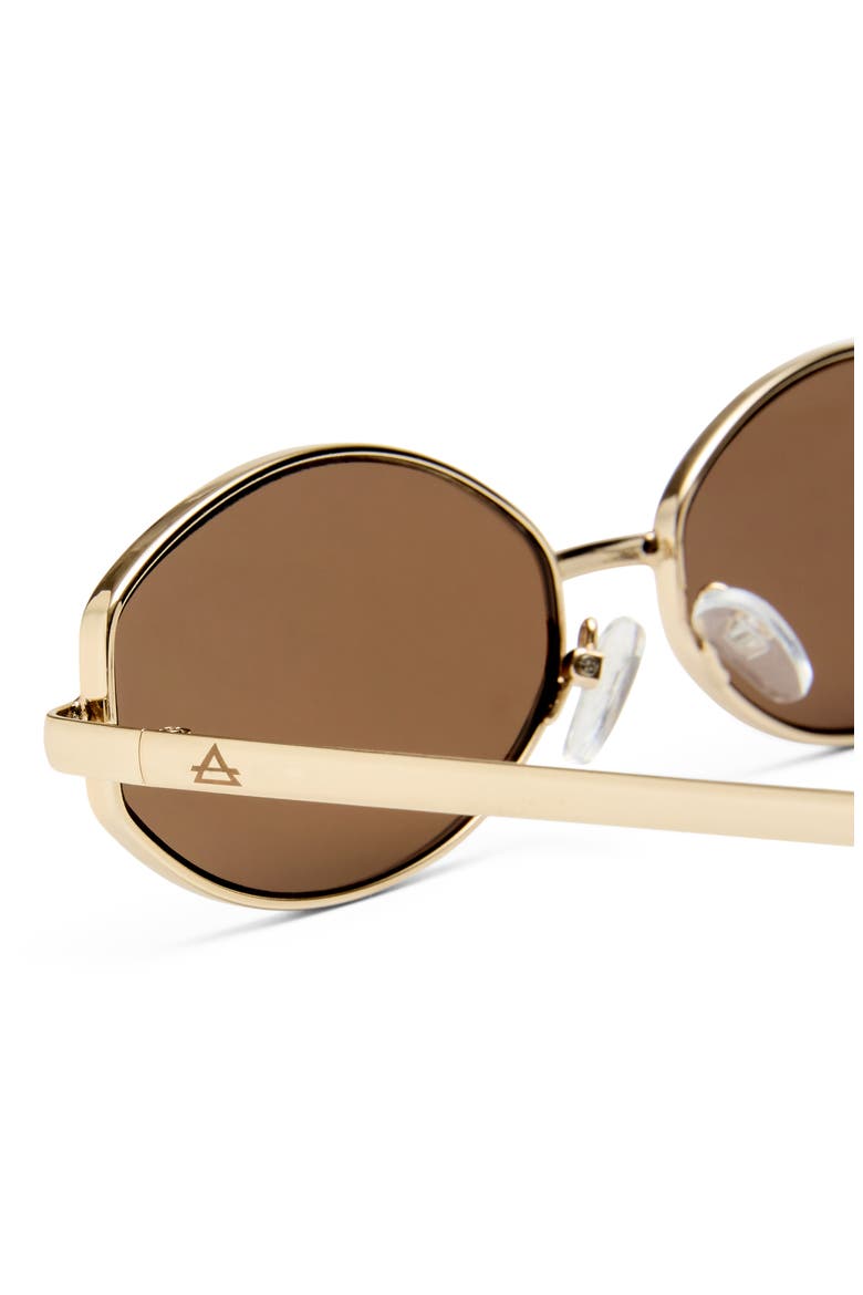Objective 53mm Oval Sunglasses, Alternate, color, GOLD / BROWN MONO