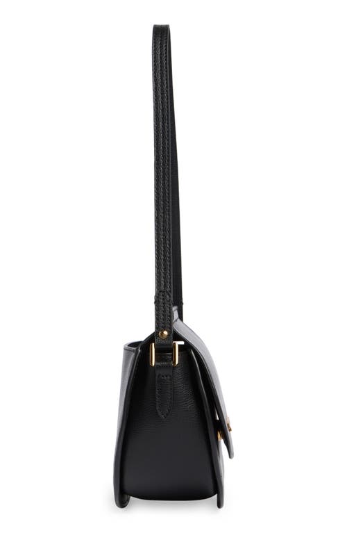 Karl Lagerfeld Paris Corrine Leather Shoulder Bag In Black