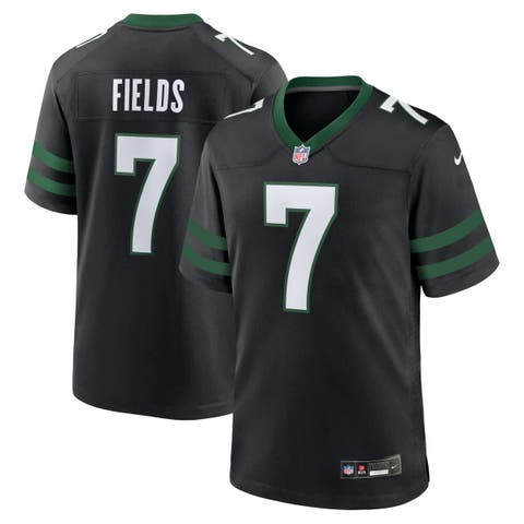 Men's Nike Justin Fields Stealth Black New York Jets Game Jersey