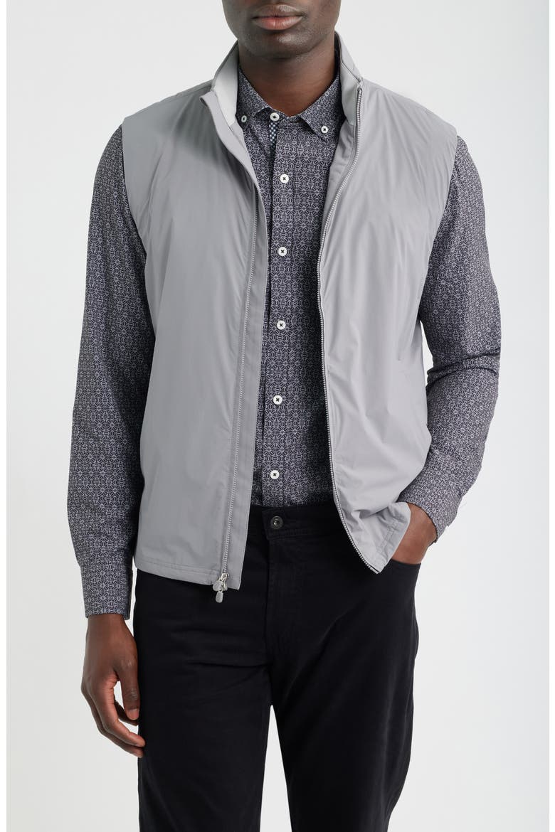 Flex Zip Front Stretch Vest, Main, color, THUNDER