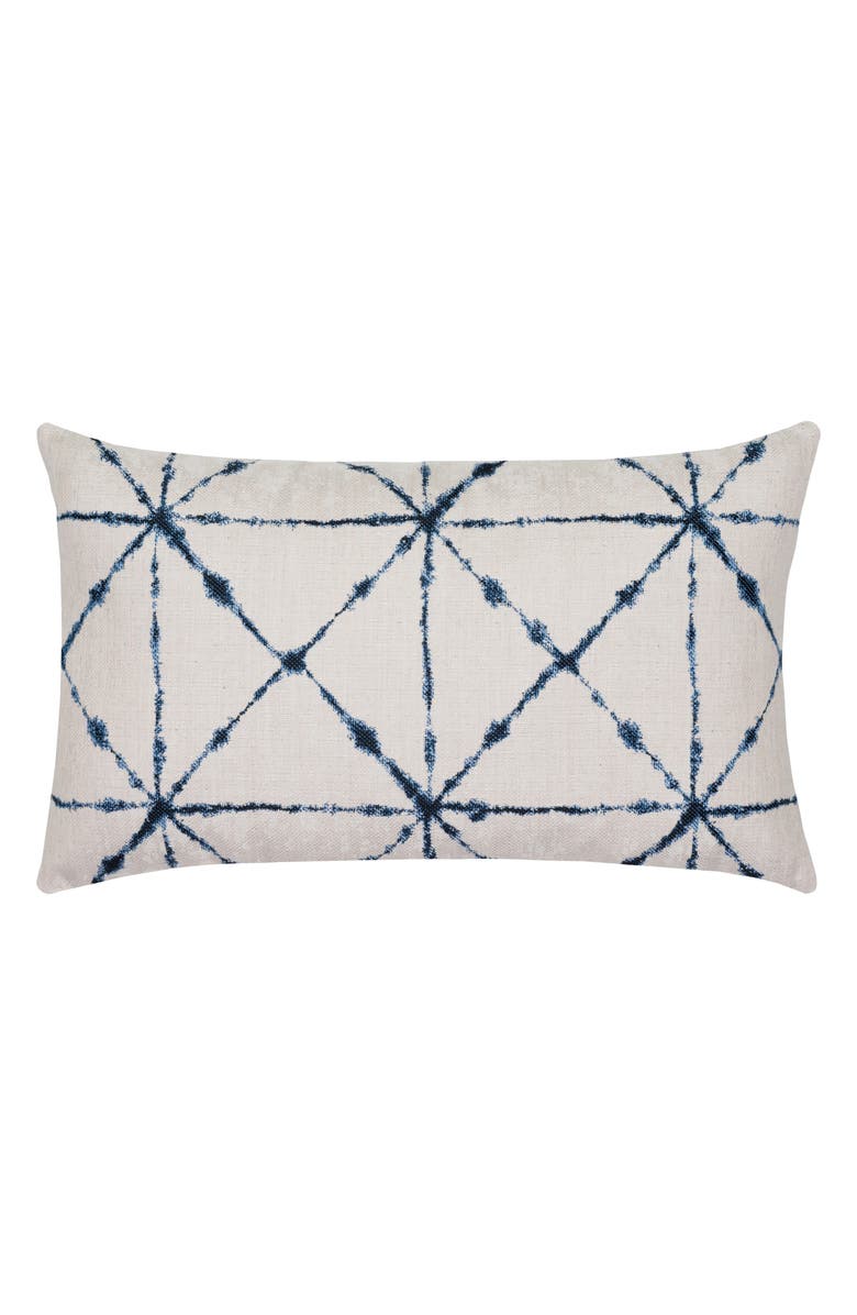 Elaine Smith Trilogy Indigo Indoor/Outdoor Lumbar Accent Pillow, Main, color,