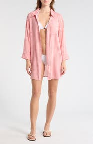 NORDSTROM RACK Printed Flowy Long Sleeve Tunic