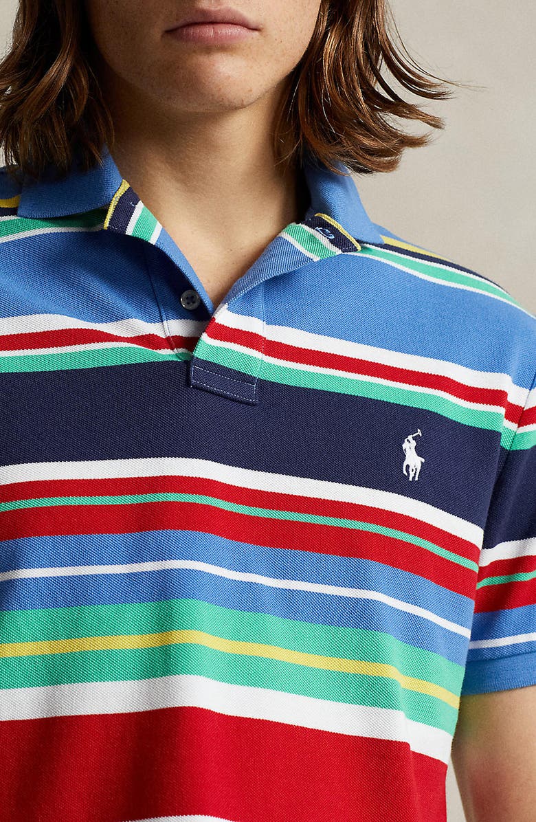 Polo Ralph Lauren Stripe Cotton Piqué Polo, Alternate, color,