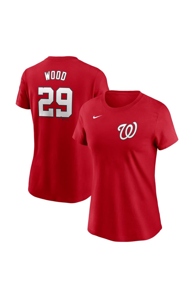 Nike Women's Nike James Wood Red Washington Nationals Fuse Name & Number T-Shirt, Alternate, color, Red