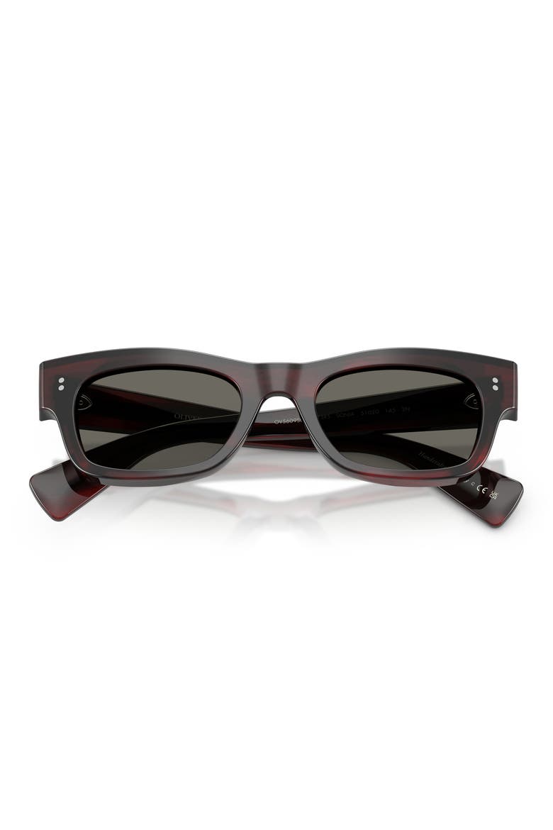 51mm Sonia Pillow Sunglasses, Alternate, color, BORDEAUX BARK / CARBON GREY