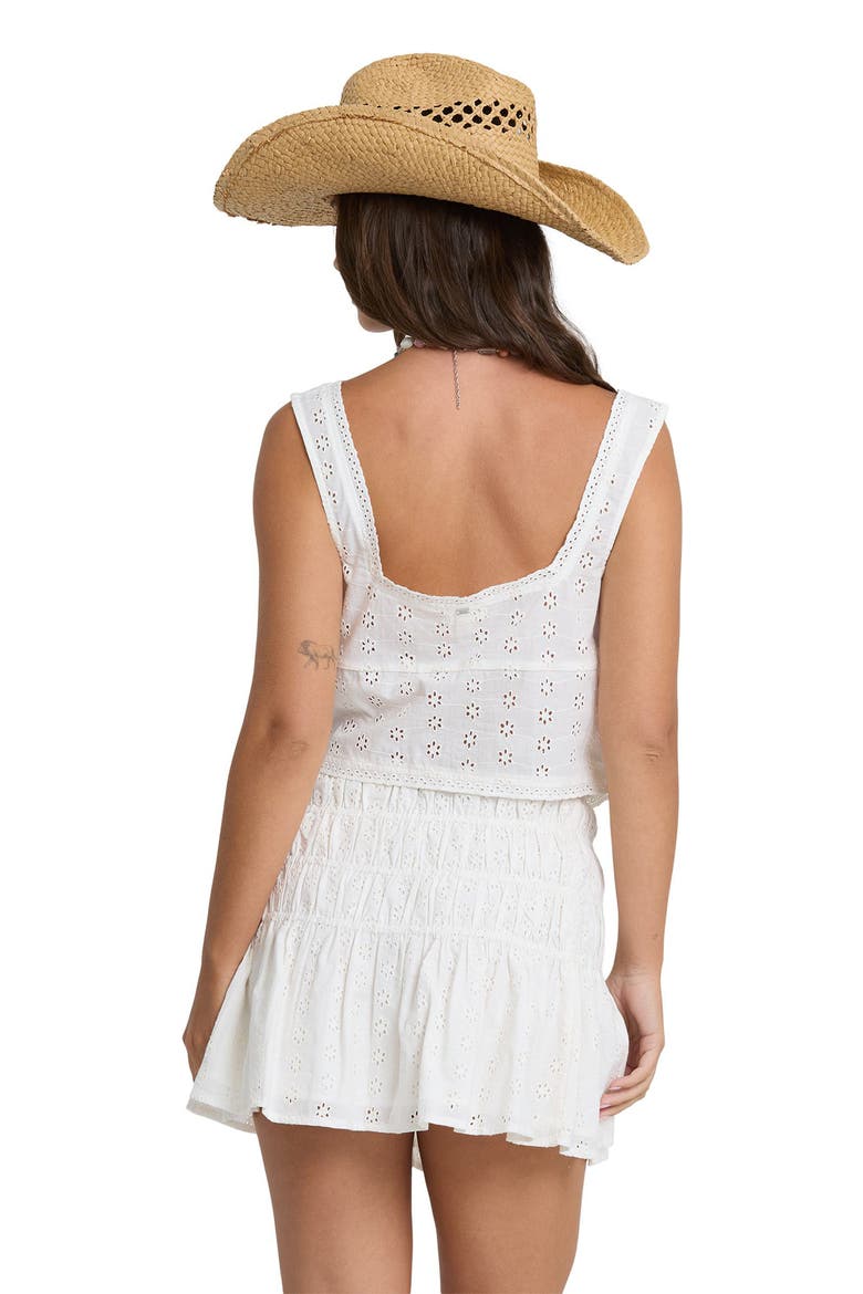Forever Cotton Eyelet Miniskirt, Alternate, color, SALT CRYSTAL