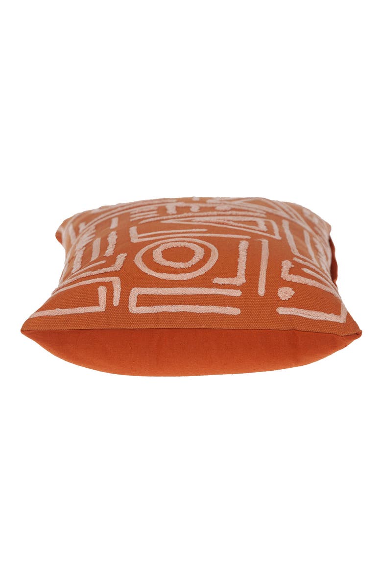 Geometric Accent Pillow, Alternate, color, ORANGE