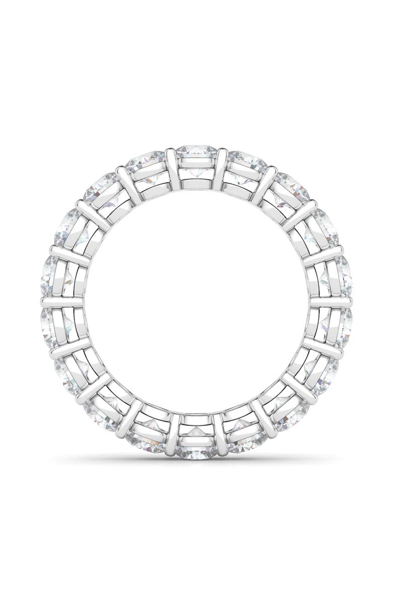 HauteCarat Round Cut Lab Created Diamond 18K Gold Eternity Band Ring, Alternate, color, White Gold
