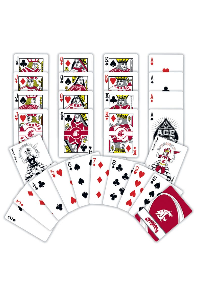 Washington State Cougars Playing Cards, Alternate, color, Multicolor