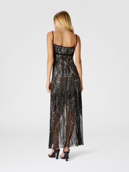 Missoni Patterned-jacquard Metallic-knit Midi Dress In Black