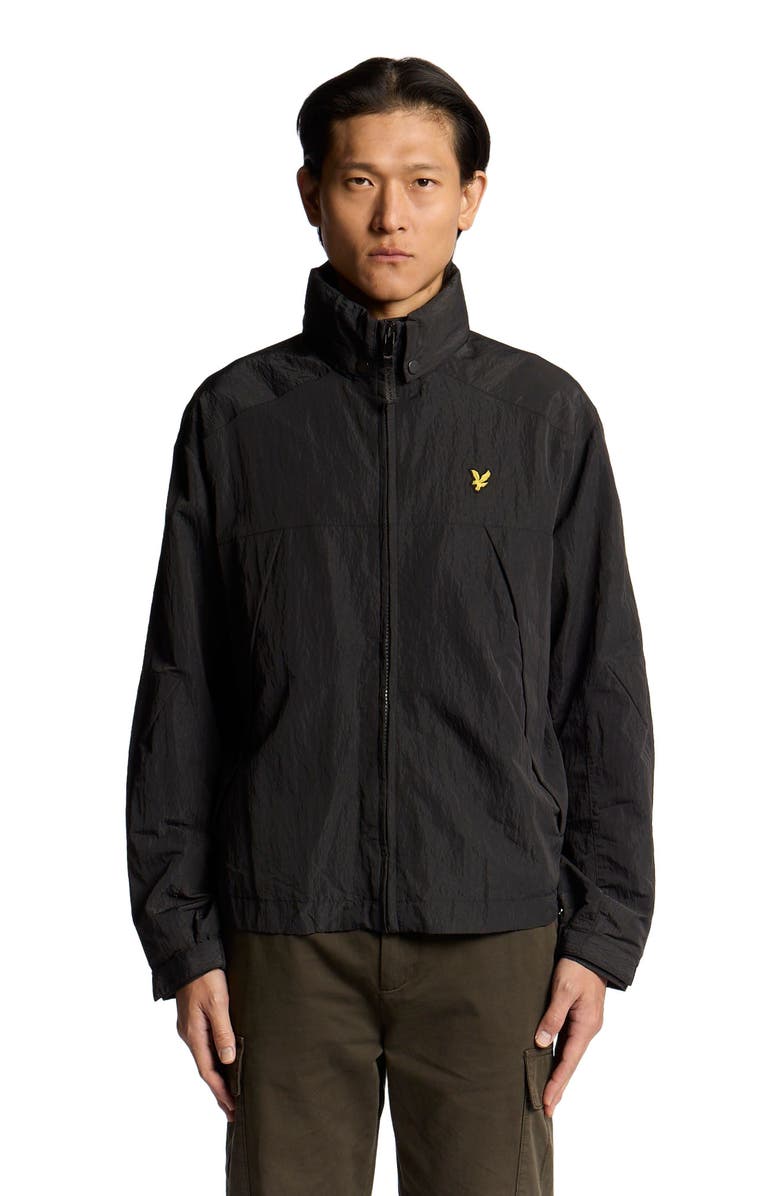 Lyle & Scott Long Sleeve Fold Away Hood Jacket, Alternate, color, Black Ice