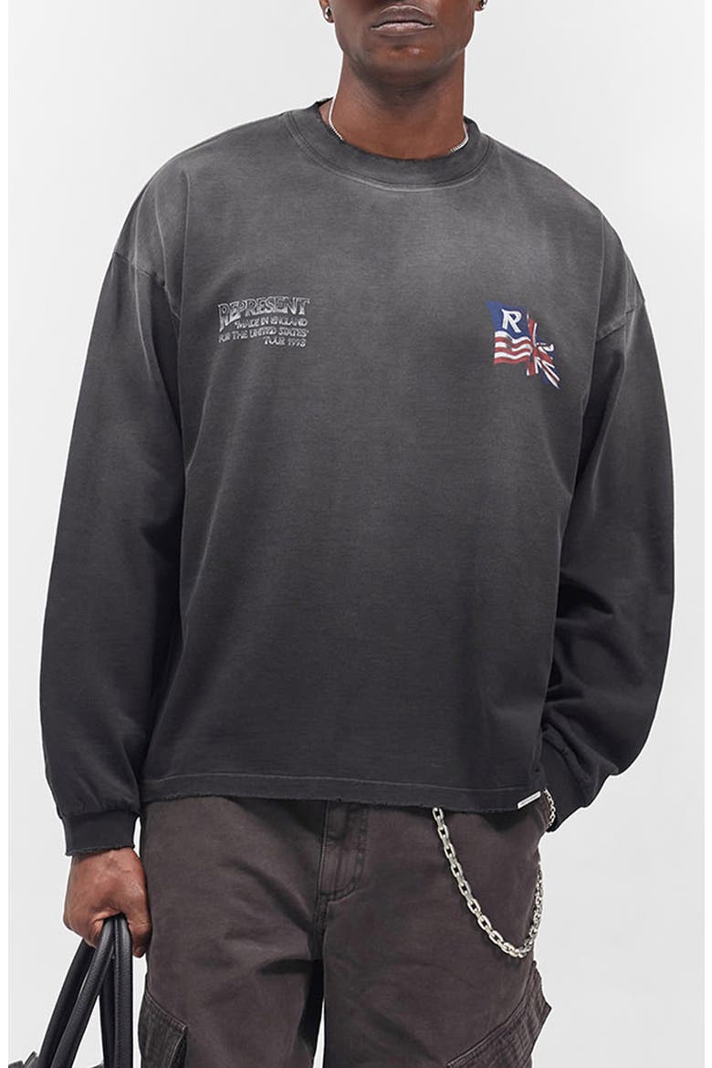 Eagle Graphic Long Sleeve T-Shirt, Main, color, BLACK
