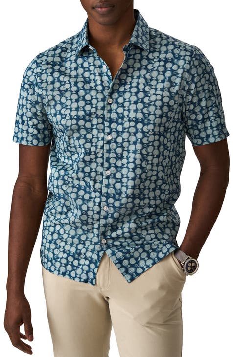 Big On-Point Short Sleeve Organic Cotton Button-Up Shirt