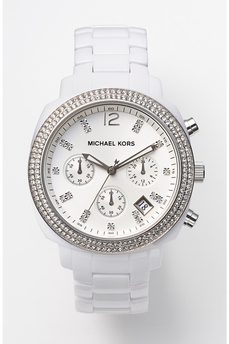 Michael Kors 'Wolcott' Chronograph Bracelet Watch, 41mm, Alternate, color, TORTOISE/ ROSE GOLD