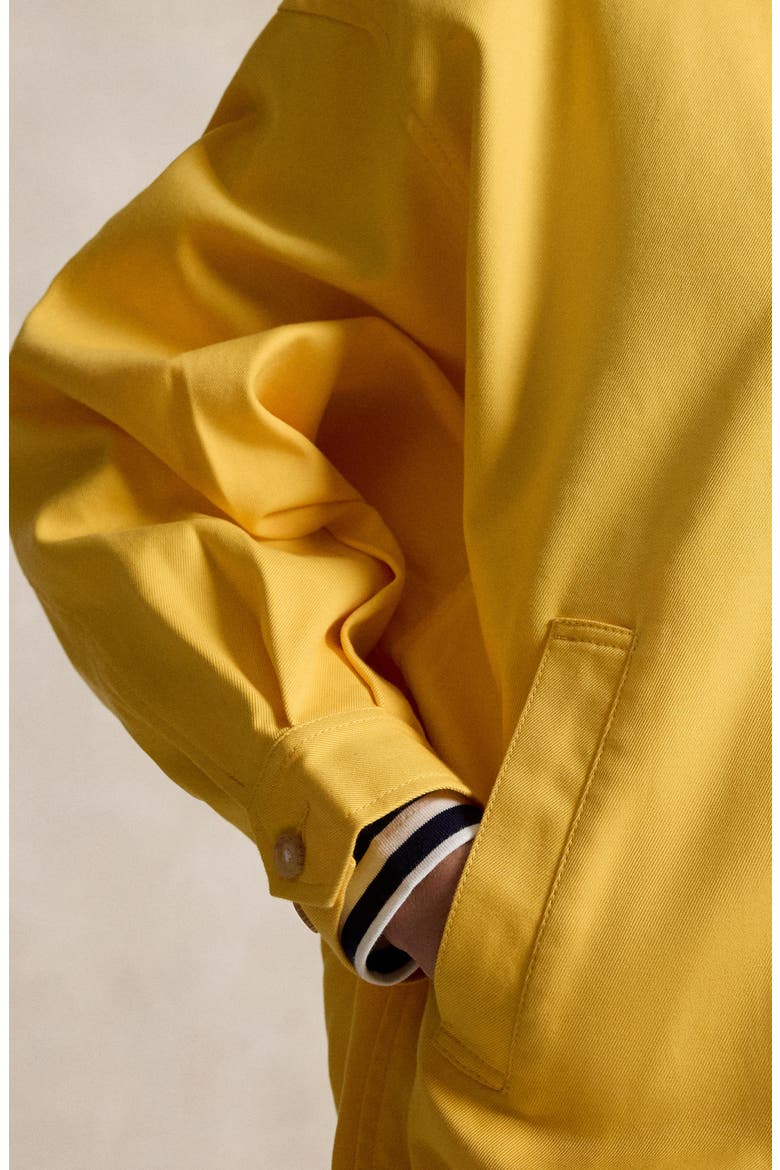 Oversize Double Face Cotton Windbreaker, Alternate, color, YELLOW