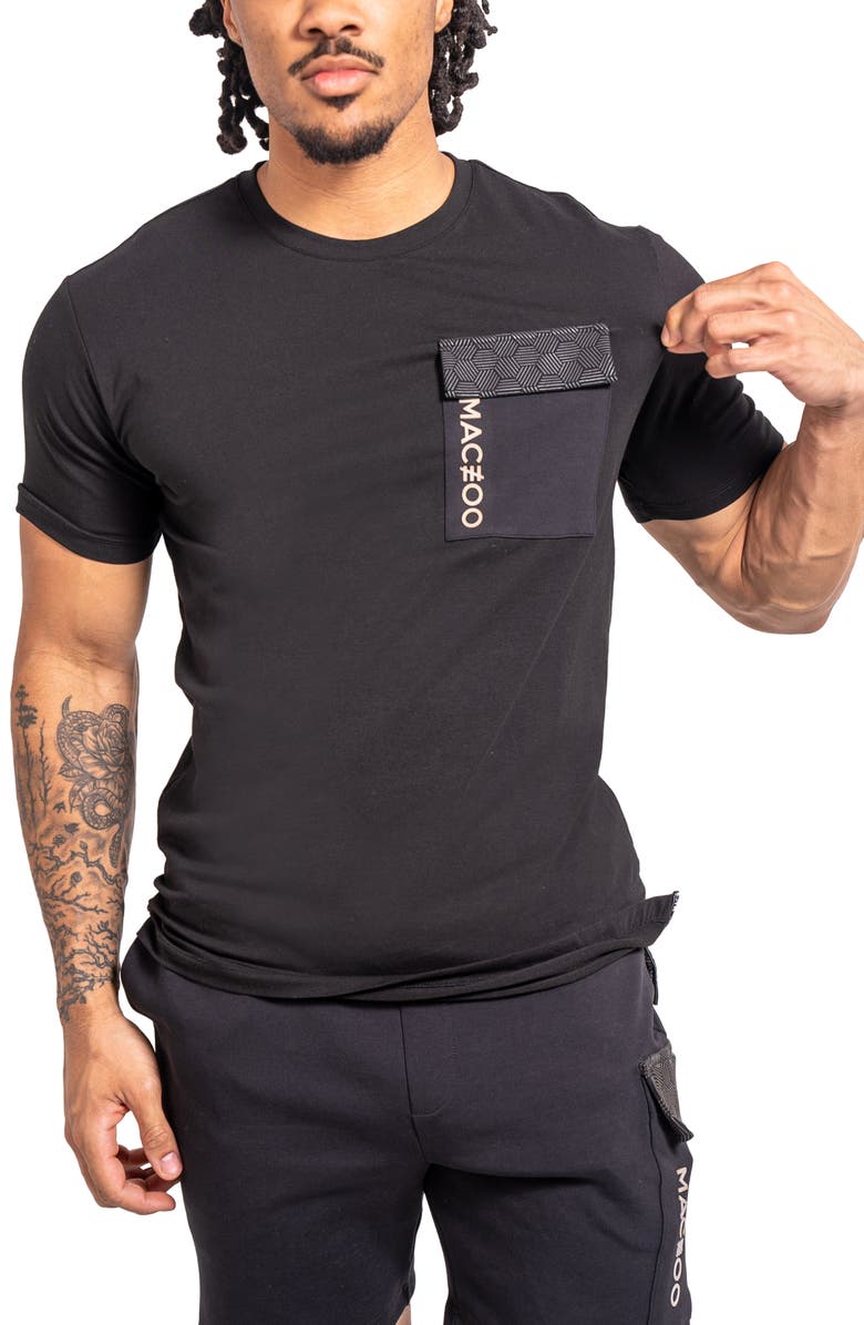 Maceoo Pocket65 Black Logo Graphic T-Shirt, Alternate, color, 