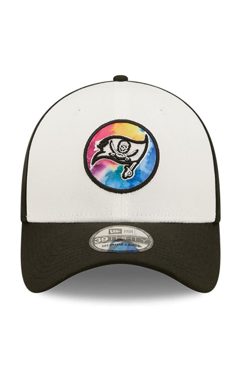 New Era Men's New Era White/Black Tampa Bay Buccaneers 2022 NFL Crucial Catch 39THIRTY Coaches Flex Hat, Alternate, color,