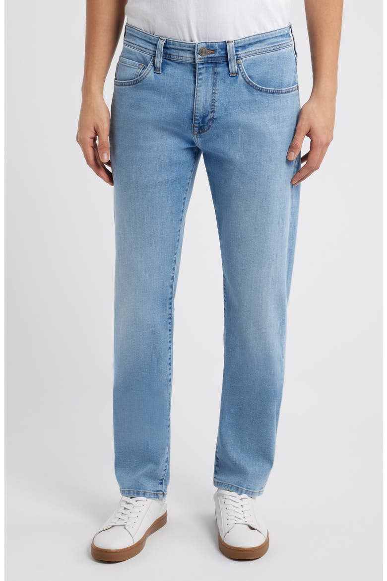Slim Straight Leg Jeans, Main, color, BLEACHED LIGHT BLUE