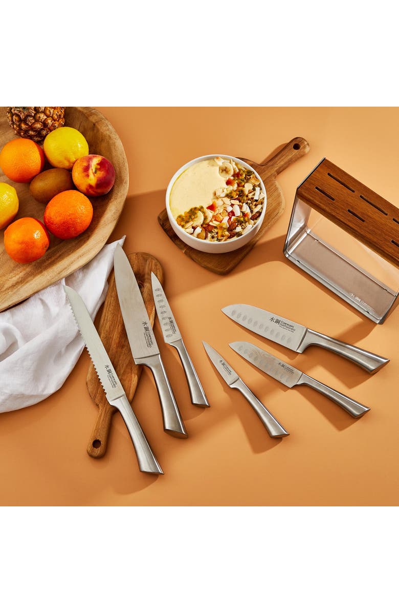 Cuisine::pro<sup>®</sup> Damashiro<sup>®</sup> Kinzoku 7-Piece Knife Block, Alternate, color, Silver