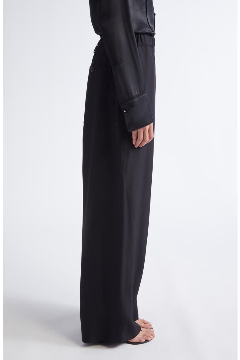 Salome Classic Twill Pants, Alternate, color, BLACK