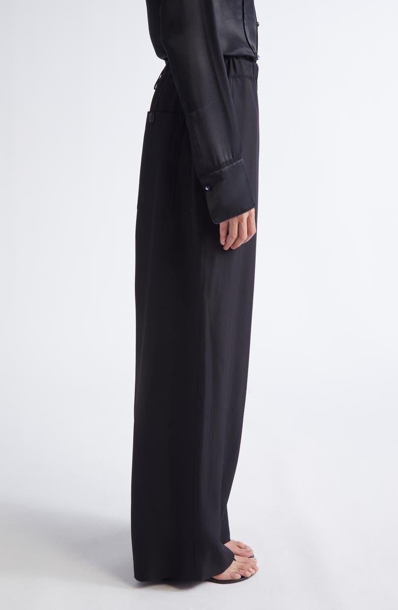 Proenza Schouler Salome Classic Twill Pants, Alternate, color, Black