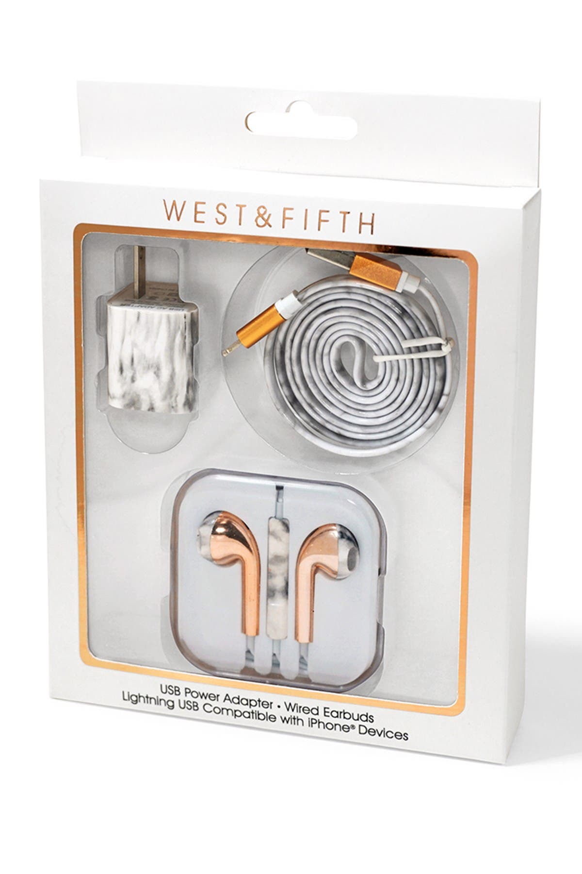TECH ESSENTIALS Marble Headphone 3-Piece Set (Men) | Nordstromrack