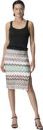 Missoni Midi Skirt In Viscose Lamé With Slit