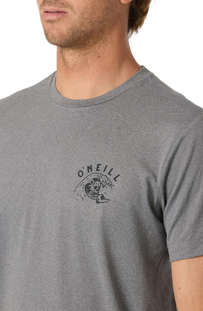 O'Neill Wave Brain UPF Performance Graphic T-Shirt, Alternate, color, Gargoyle Melange