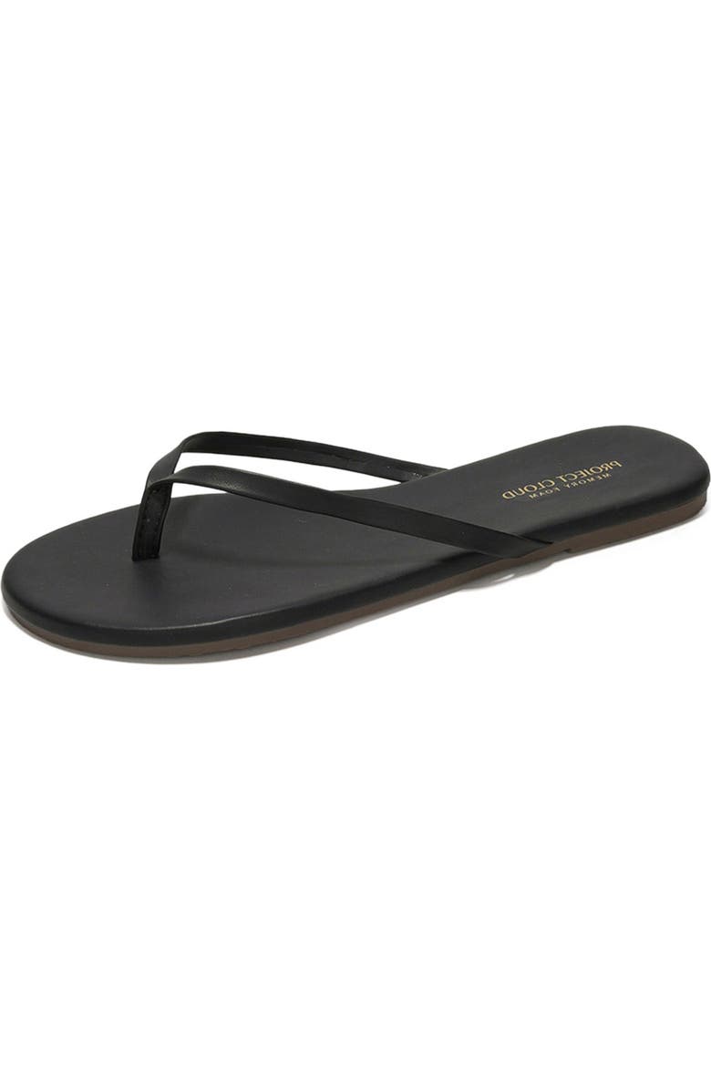 Project Cloud Fountain Flip Flop Sandal, Main, color, Black