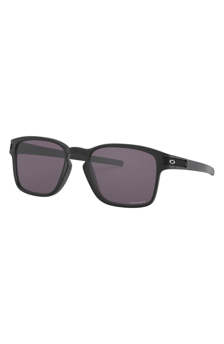 Oakley Latch 55mm Prizm<sup>™</sup> Rectangular Sunglasses, Alternate, color, Black