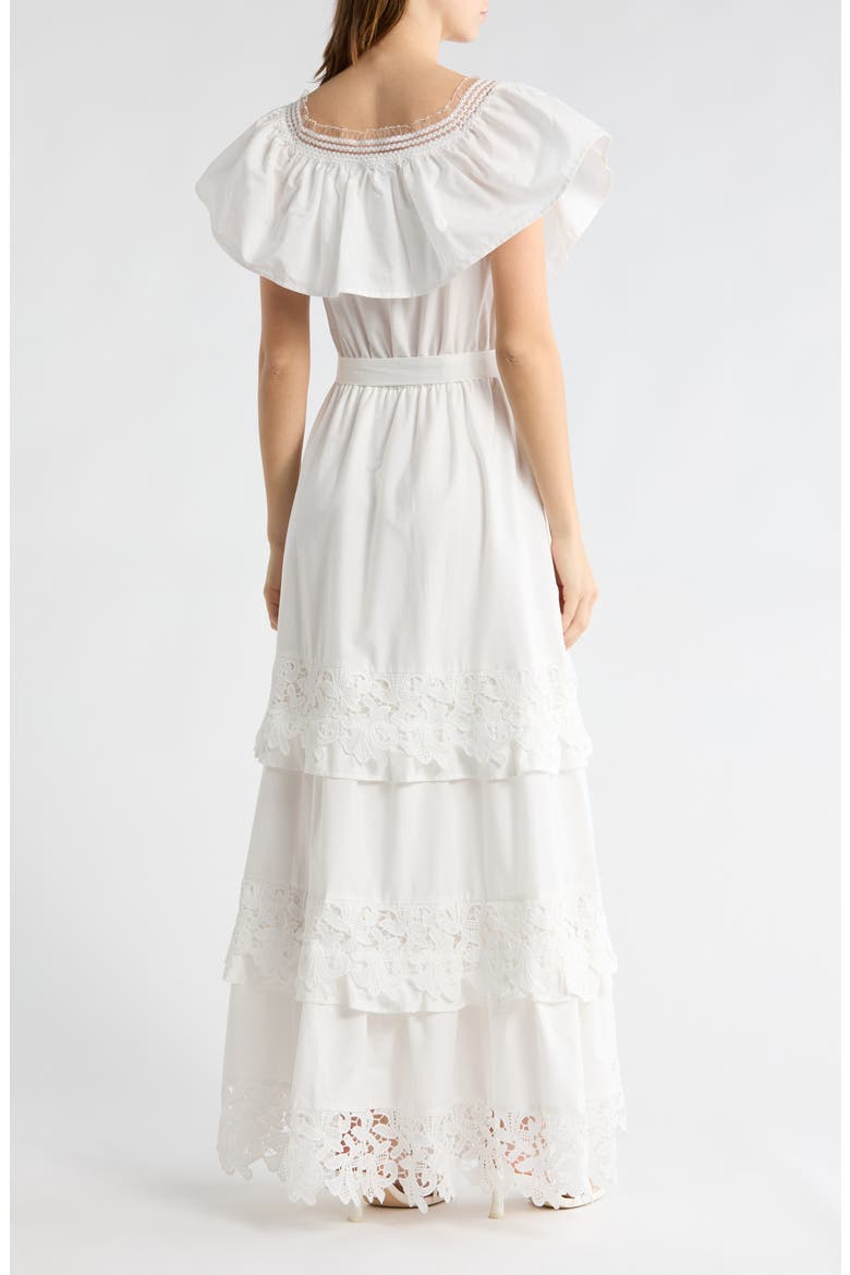 Jane Off the Shoulder Maxi Dress, Alternate, color, WHITE