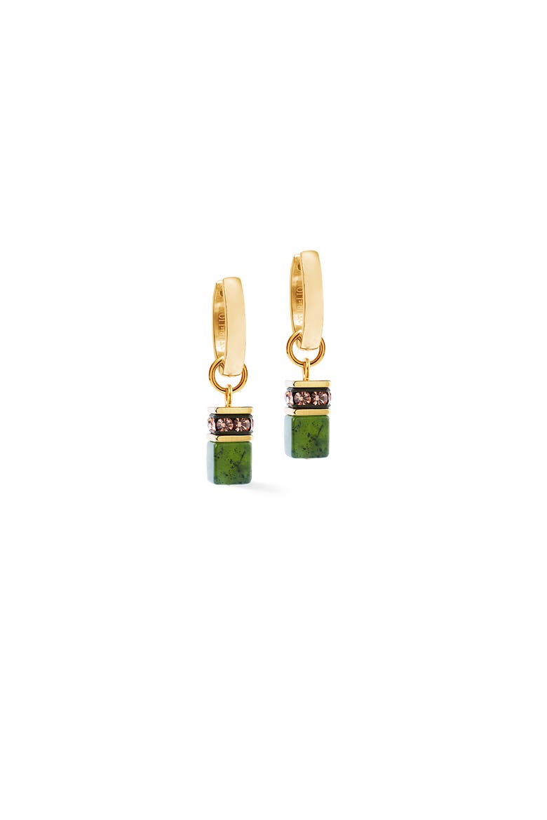 Geocube® Chunky Chain Hoop Earrings, Alternate, color, Green