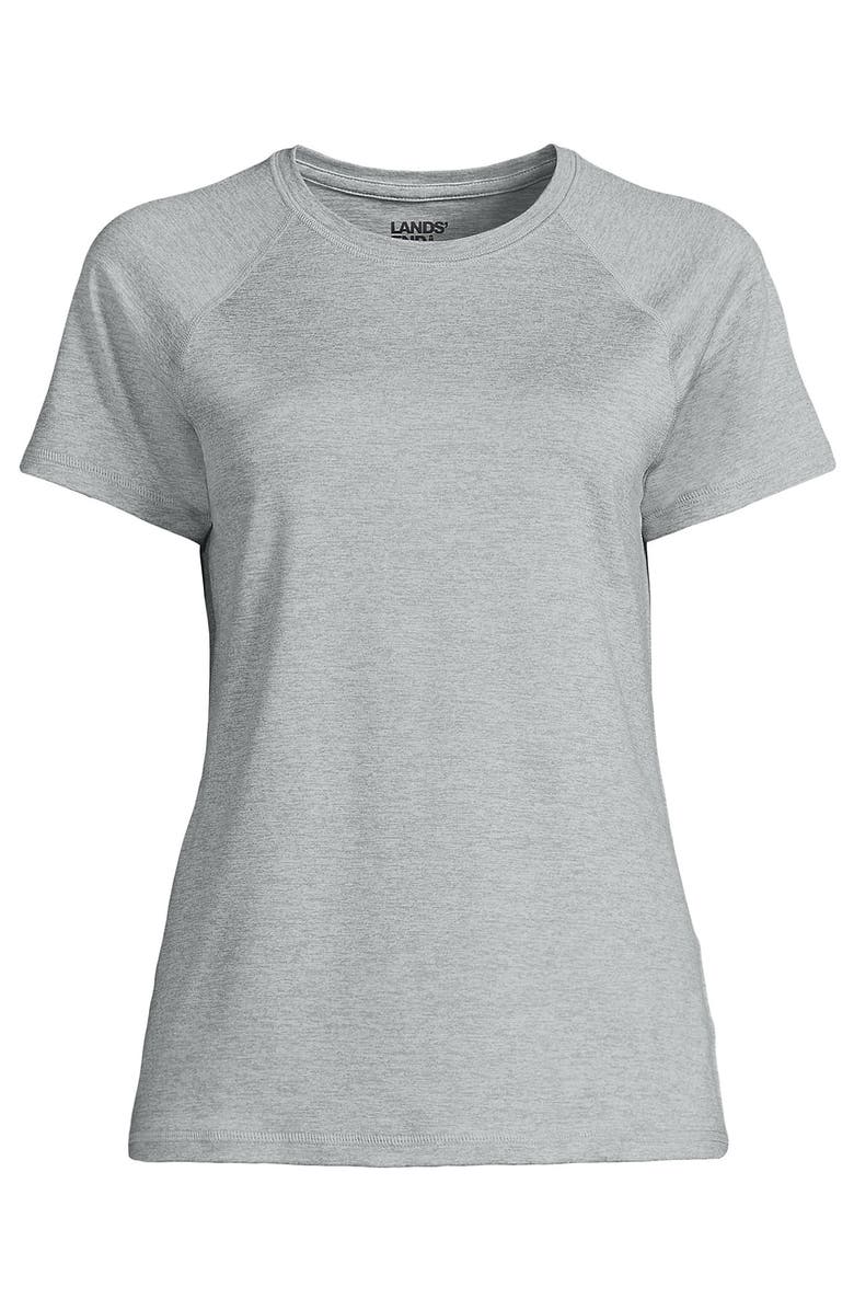 Lands' End School Uniform Short Sleeve Active Tee, Alternate, color, Gray Heather