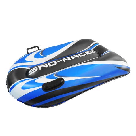 Blue Hurricane Toboggan Snow Sled 48X31 Inch, 8+