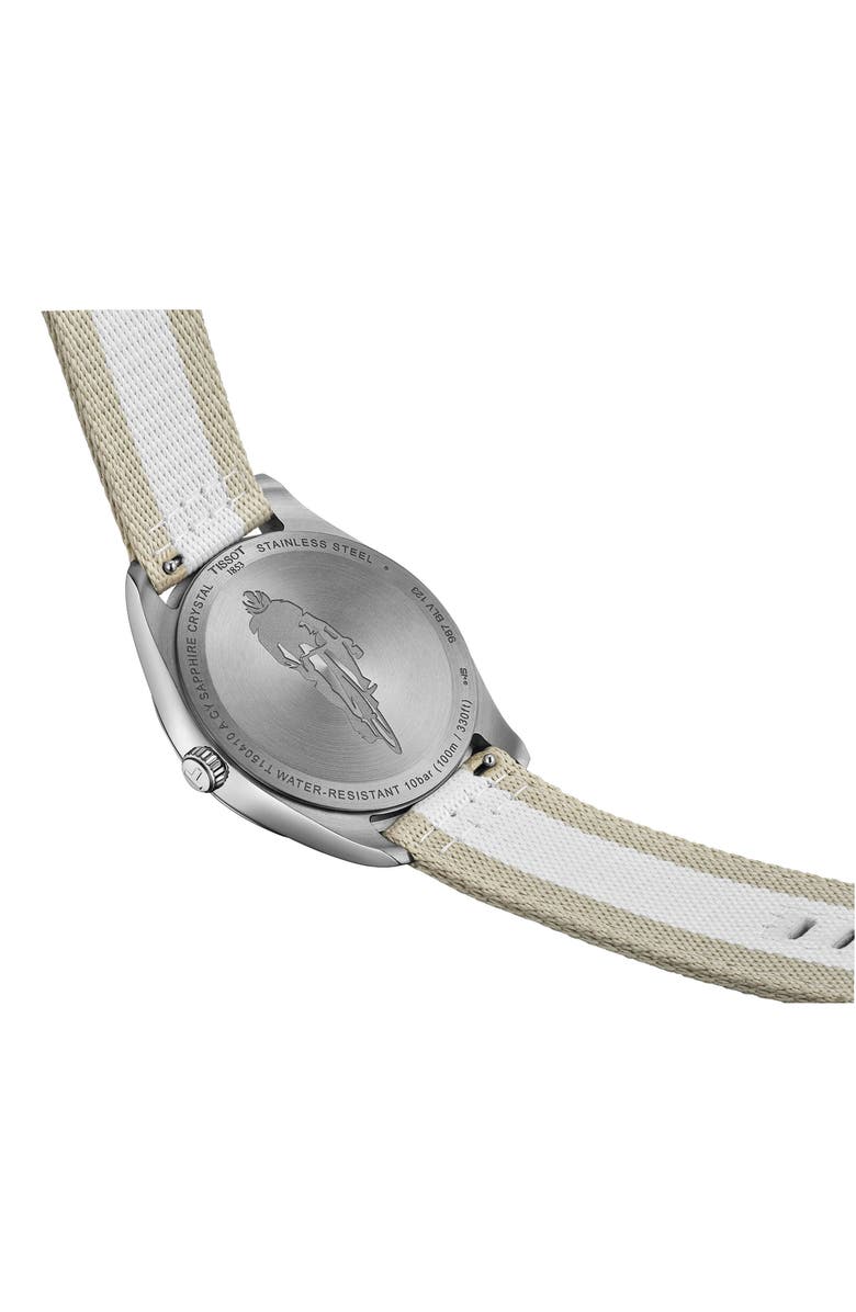 Tissot PR 100 Cycling Webbing Strap Watch, 40mm, Alternate, color, Grey