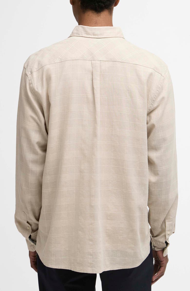 Barbour Relaxed Kingswell Tartan Plaid Button-Up Shirt, Alternate, color, Light Stone