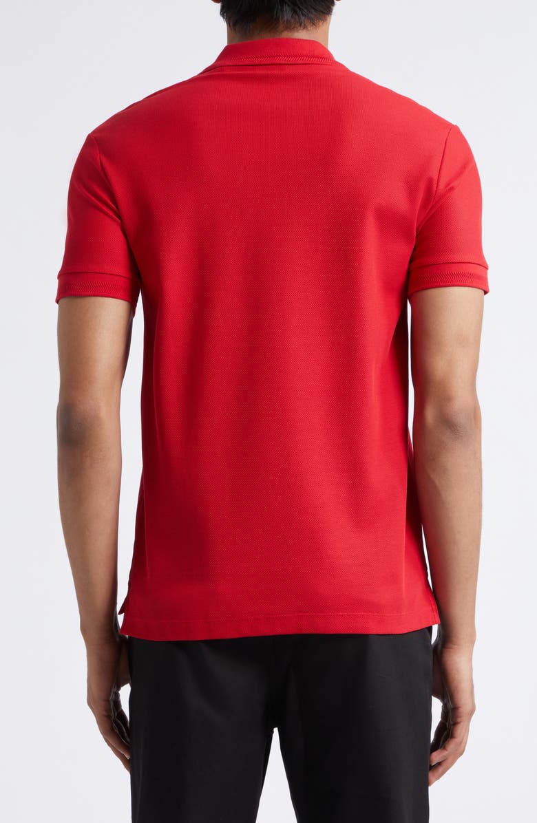 Burberry Eddie Equestrian Knight Design Cotton Piqué Polo, Alternate, color, Currant Red