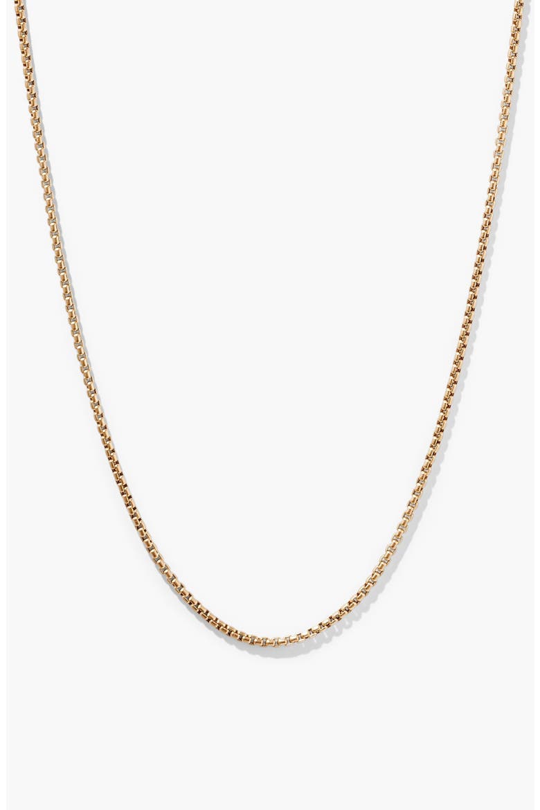 Round Box Chain Necklace, Main, color, 14k Yellow Gold