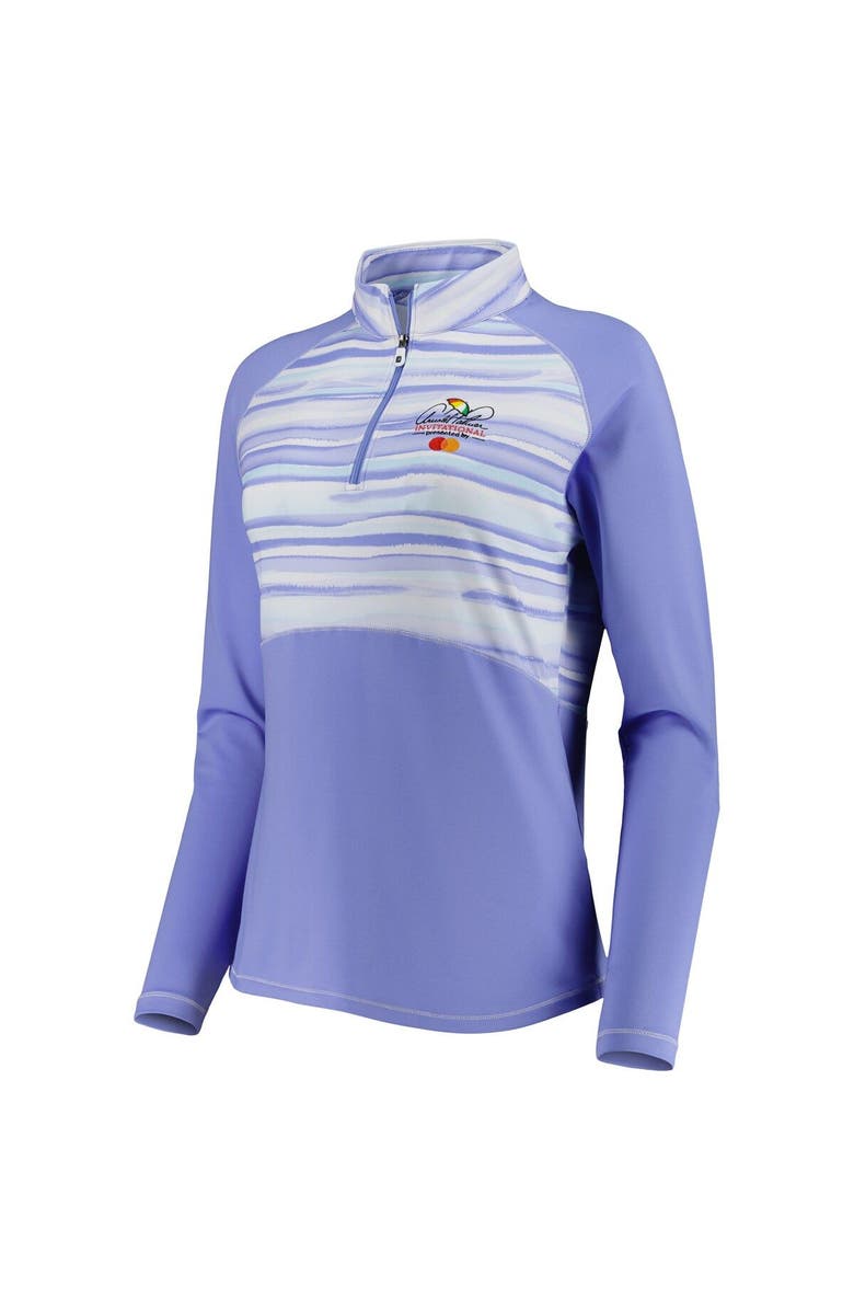 FOOTJOY Women's FootJoy Purple Arnold Palmer Watercolor Raglan Half-Zip Top, Alternate, color, 