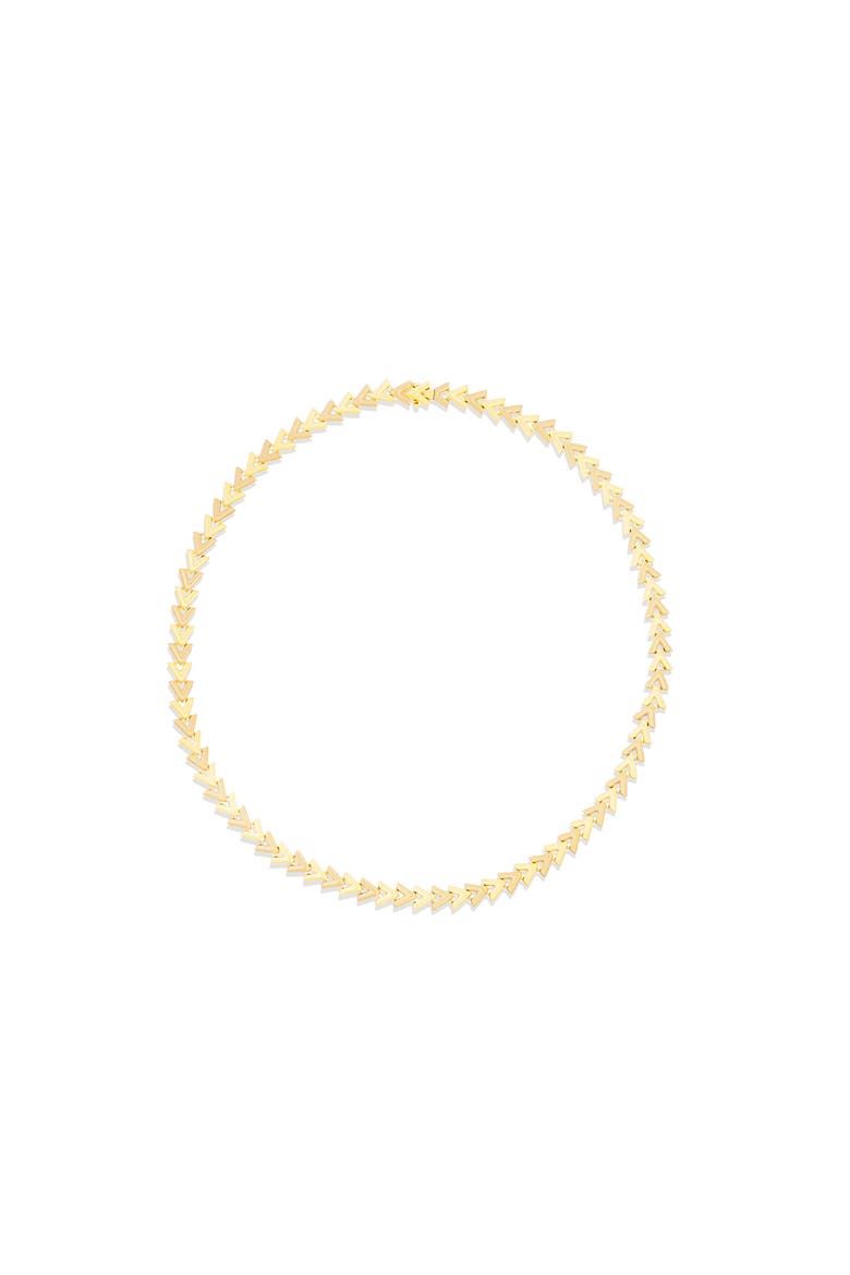 Spark Chevron Link Necklace, Main, color, Gold