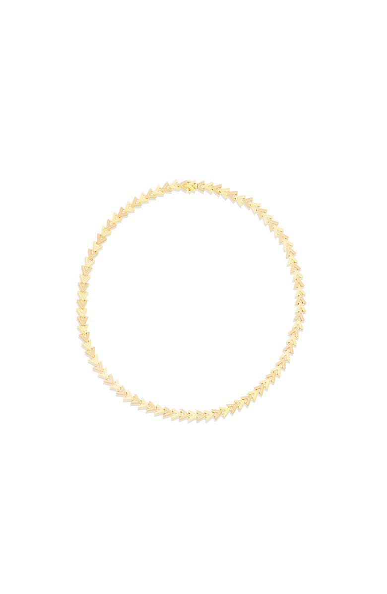 Campbell + Charlotte Spark Chevron Link Necklace, Main, color, Gold