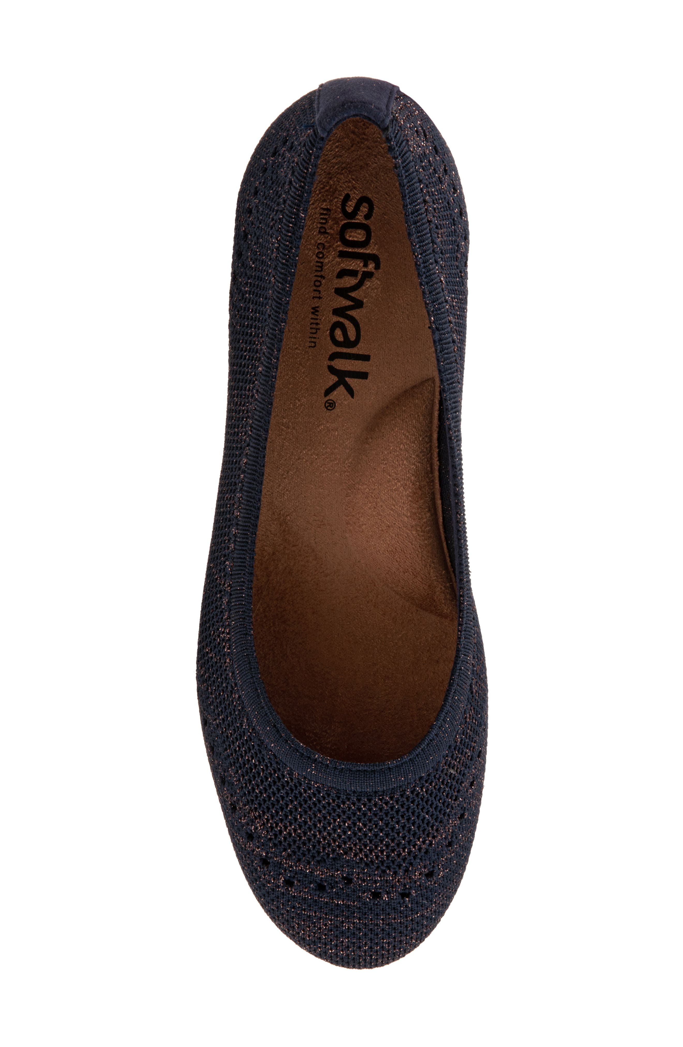 Santorini Flat, Alternate, color, NAVY KNIT FABRIC