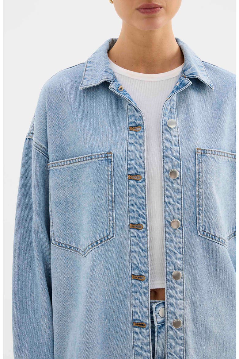 Denim Overshirt, Alternate, color, Soft Blue