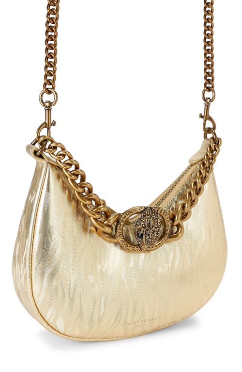 Kurt Geiger London Small Chelsea Chain Leather Hobo Bag In Yellow