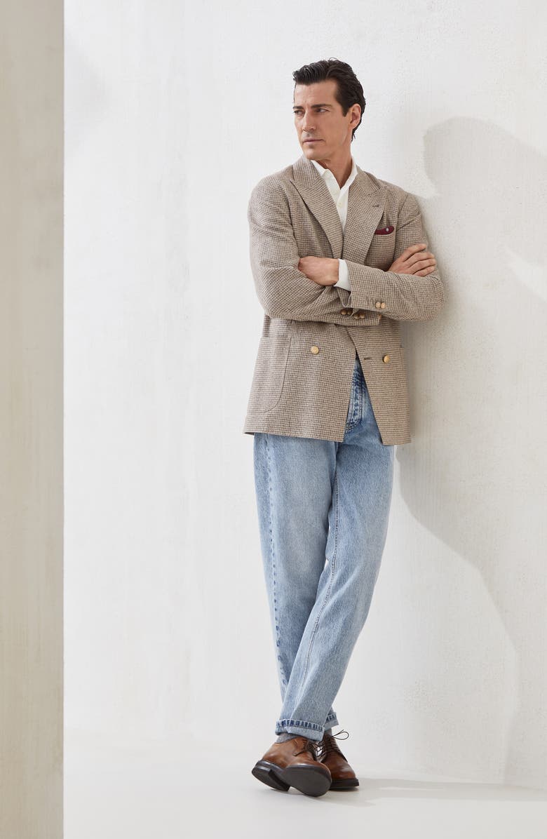 Brunello Cucinelli Polo-style sweater, Alternate, color, Panama